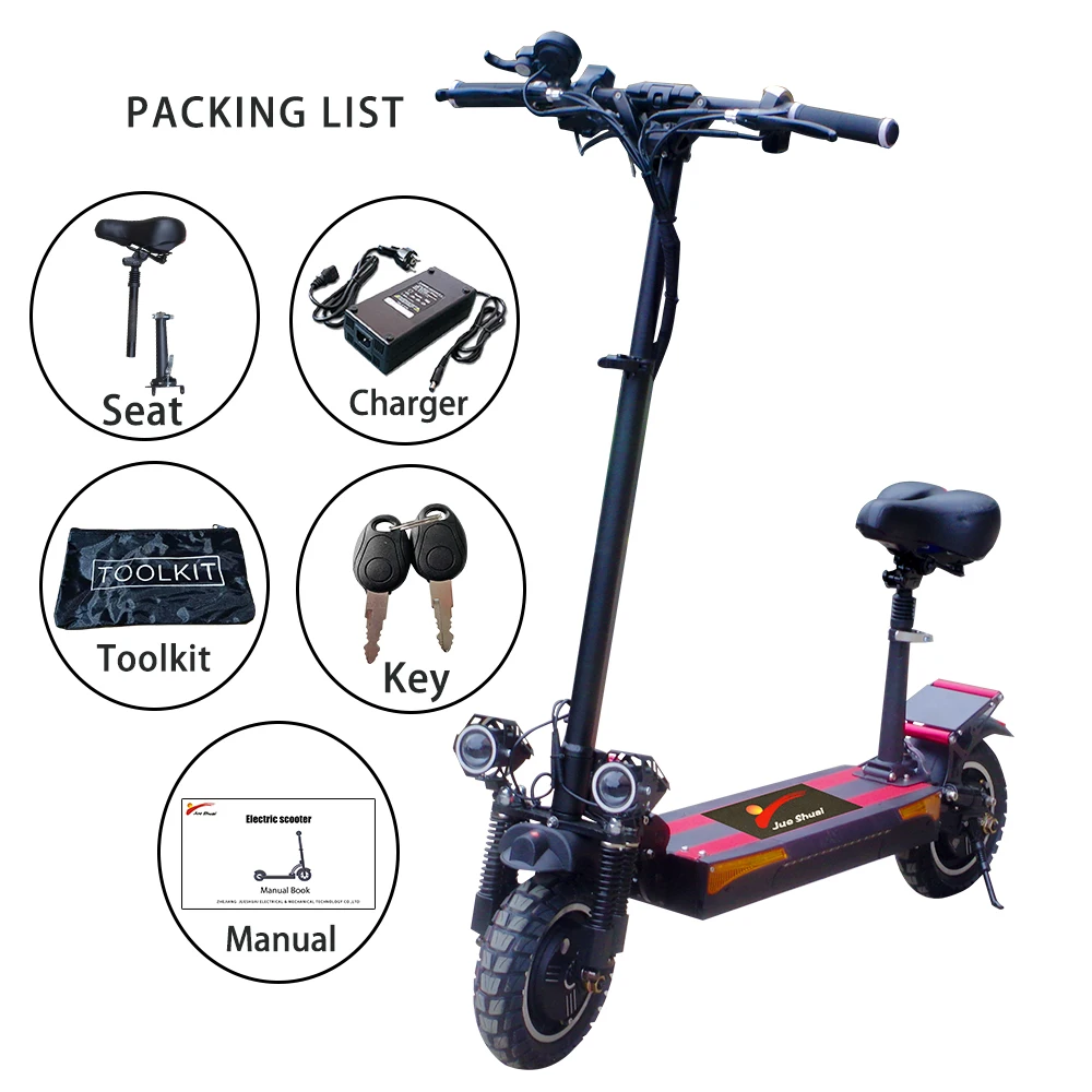 

Dual Motor Electric Scooter E-scooter with Seat Folding e scooter Turn Singal Adult Scooter Motorized Kick Scooter EU stock