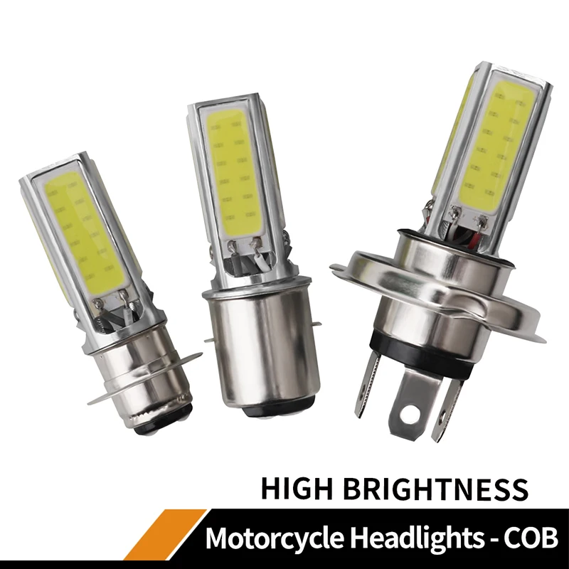 

H4 P15D BA20D COB Motorcycle Headlight LED Bulbs 20W Led Scooter Fog Lamp Daytime Running Light Super Bright White For Wholesale