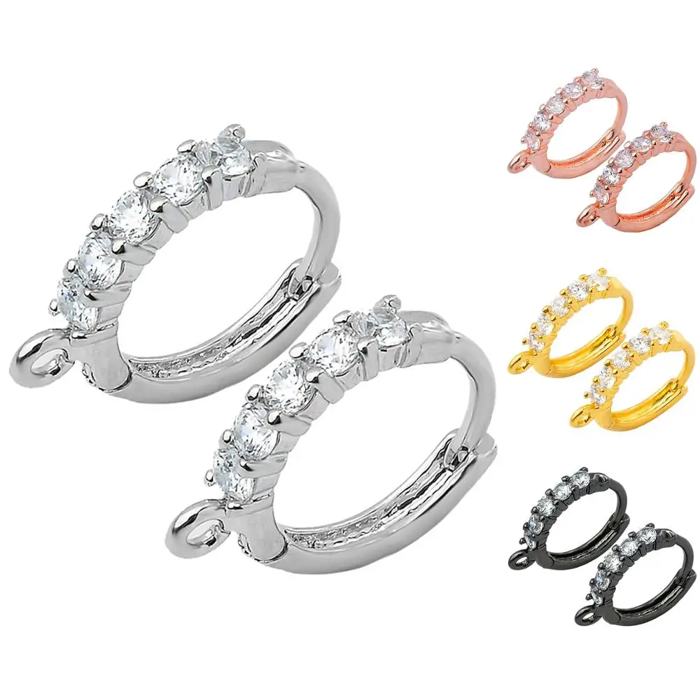 

Peixin Charm 4 Colors Accessories For Earrings Fashion Copper Zirconia Jewelry DIY Tassle Earring Findings Fittings Wholesale