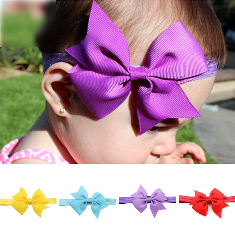 1 шт. детские повязки на голову атласные ленты повязка с бантом для девочек
