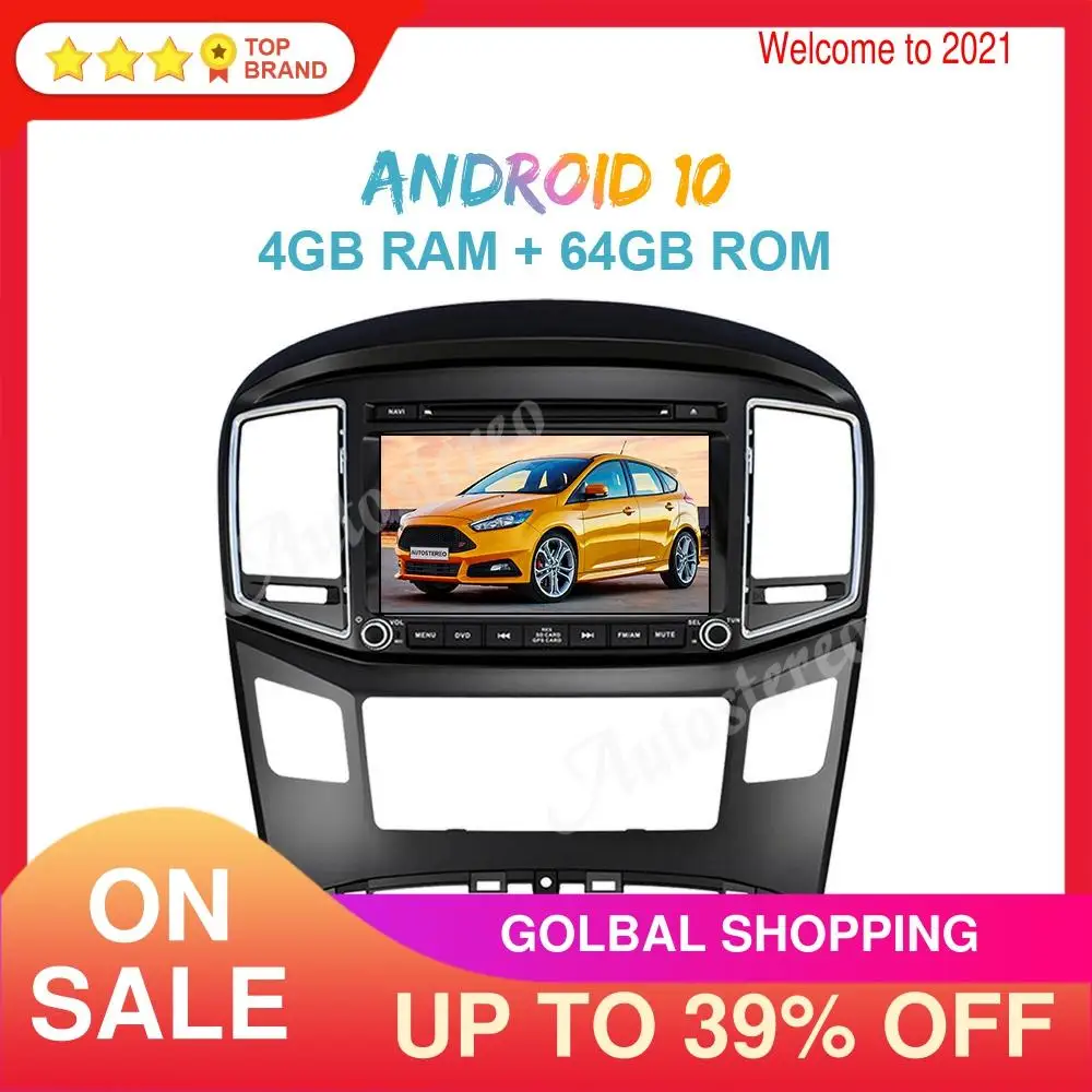 Автомобильный GPS навигатор на Android 10 0 головное устройство для Hyundai H1 Grand Royale I800 2016 +