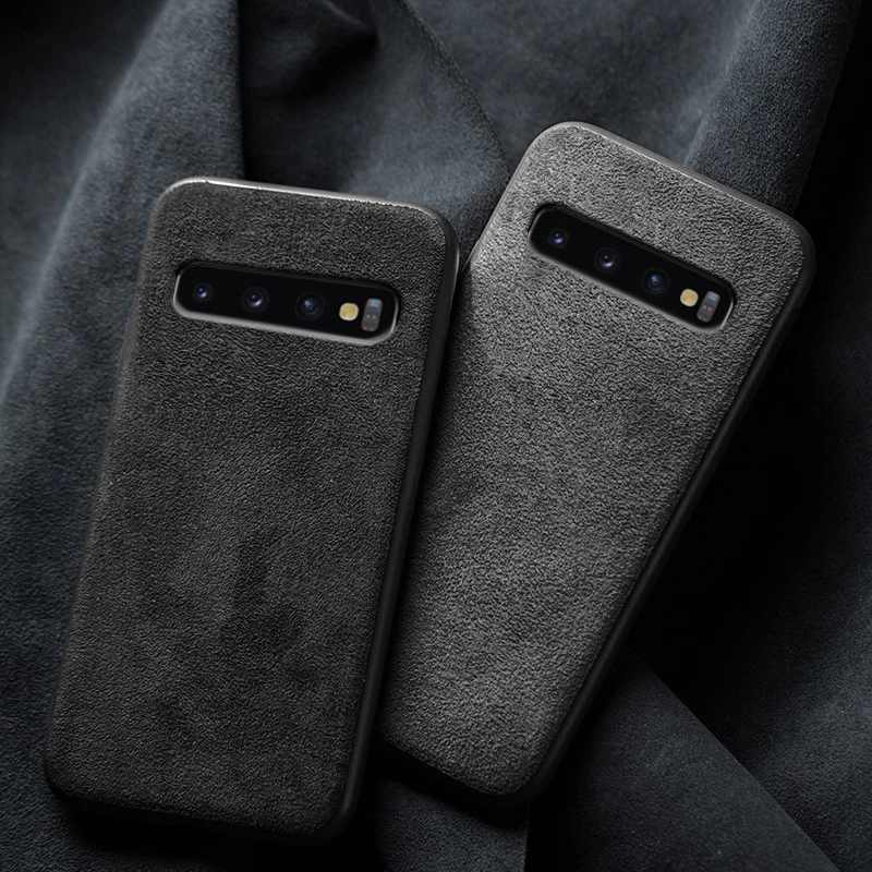 Phone Case For Samsung Galaxy S10 S8 S9 Note 8 9 10 Plus S7 Edge A7 A8 2018 J5 J6 J7 2017 A70 A50 A40 Suede Leather Back Cover | Мобильные