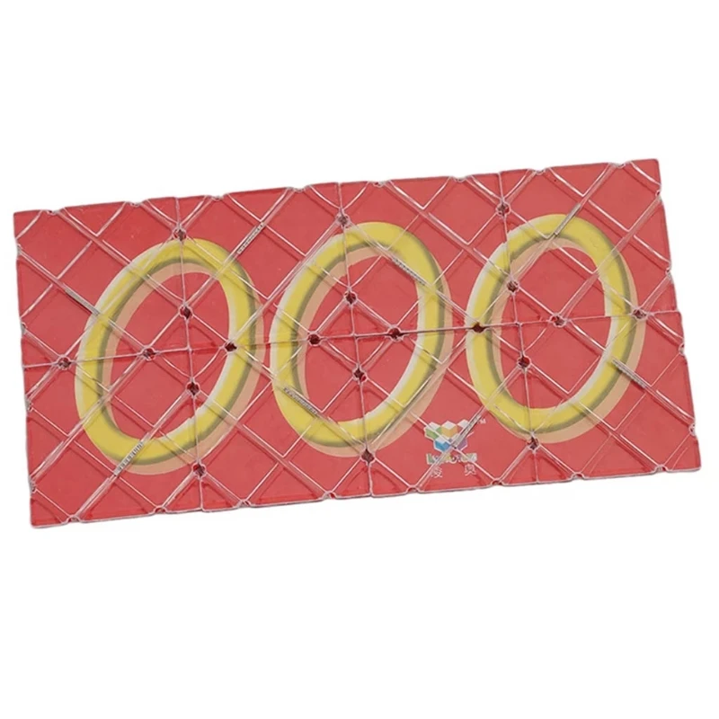 

D7WF Plastic Folding Puzzle Cube Irregular Jigsaw 3D Cutting Transparent Tangram for Toddler Educational Preschool Twisty