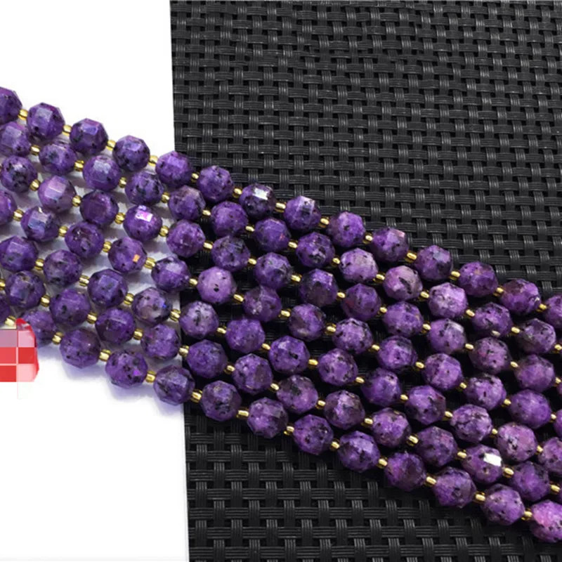 

Natural Charoite Stone Faceted Loose Spacer Bead Accessories For DIY jewelry making bracelets and necklaces wholesale