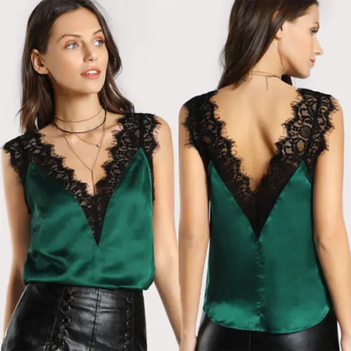 Женский кружевной жилет без рукавов кроше v образный вырез сексуальные летние