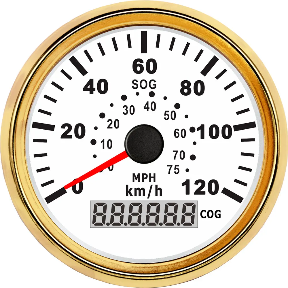 85 мм нержавеющий Водонепроницаемый GPS спидометр 120 км/ч 75 миль/ч Спидометр красная
