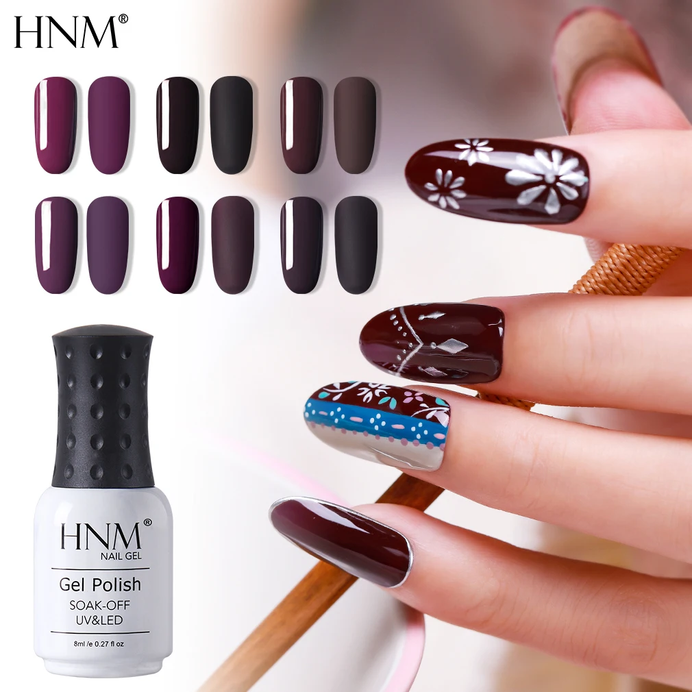 HNM Новая серия jam УФ гель для ногтей DIY Дизайн Замачивание от матового верха лак