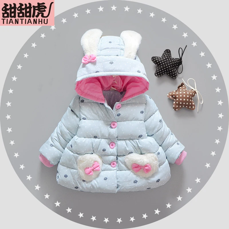 Зимнее пальто для маленьких девочек Верхняя одежда детей зимний комбинезон с