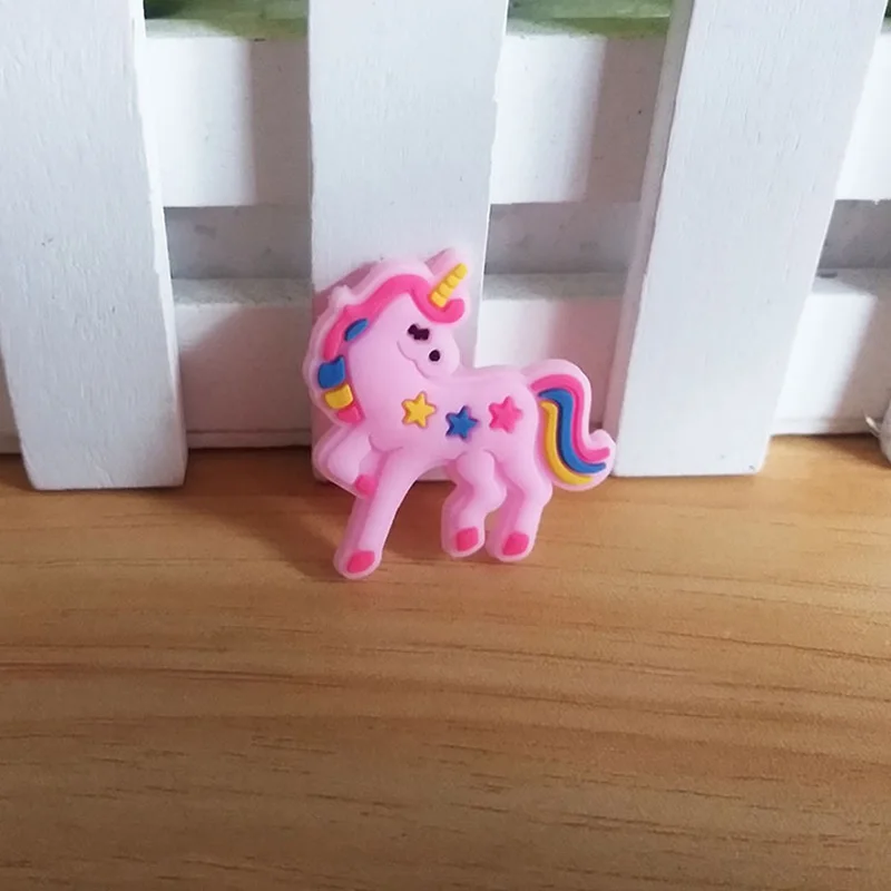 20 шт. мультяшный Единорог ПВХ пластырь с плоской задней стороной кабошон мягкая