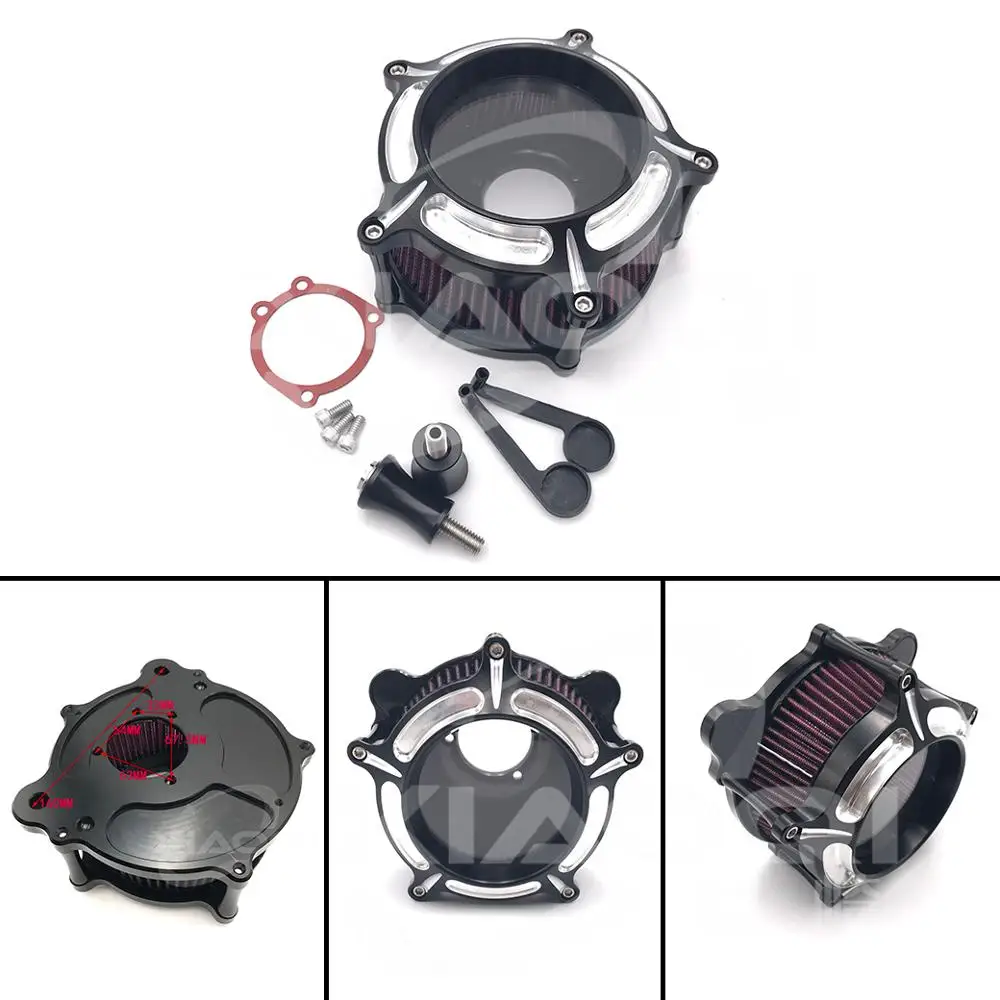 

Motorcycle Modified Air Cleaner For Harley Dyna Softail Touring EVO Twin Cam Cable Throttle Air Cleaner Filter inlet filter RSD