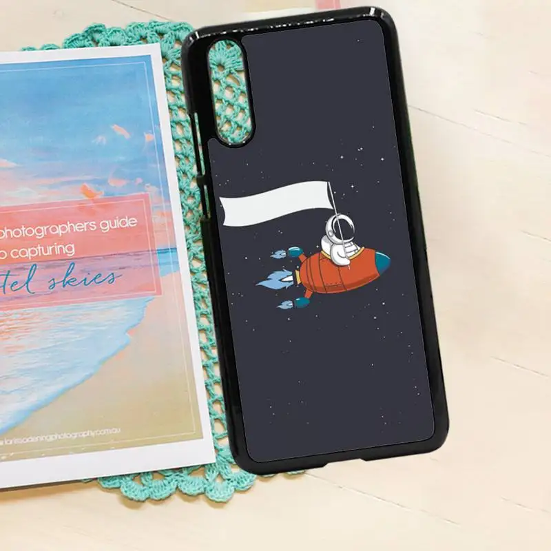 

Cartoon space astronaut Phone Cases PC for iPhone 11 12 pro XS MAX 8 7 6 6S Plus X 5S SE 2020 XR