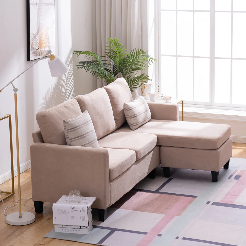 

【US Warehouse】Double Chaise Longue Combination Sofa Beige