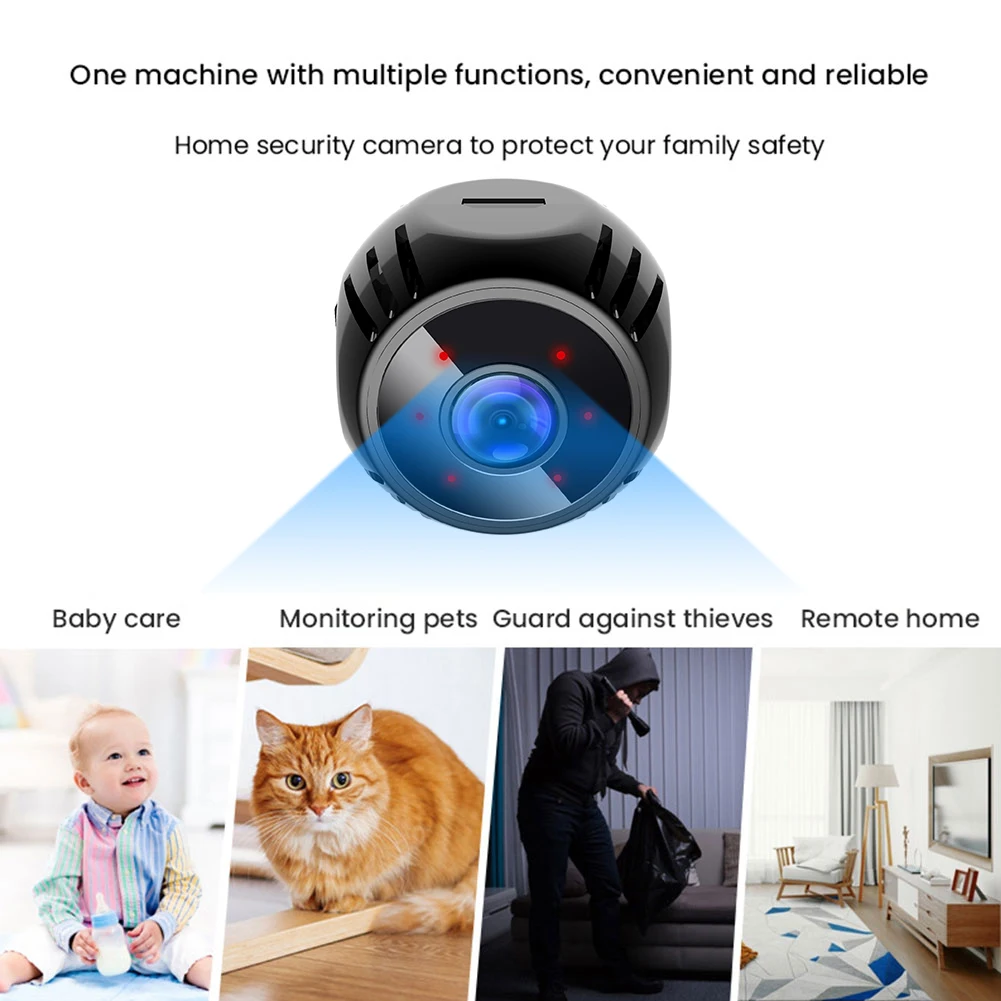 

W8 1080P Wifi Ip Camera Night Vision Alarm 2MP Wireless Nanny Cam IR Night Vision Motion Detection Surveillance Camera