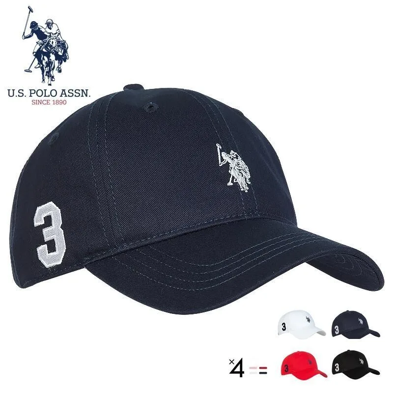 

U.S. Polo Assn. New Couple Baseball Caps Fashion Four-Colors Embroidered Logo Pure Cotton Adjustable Hats For Men And Women