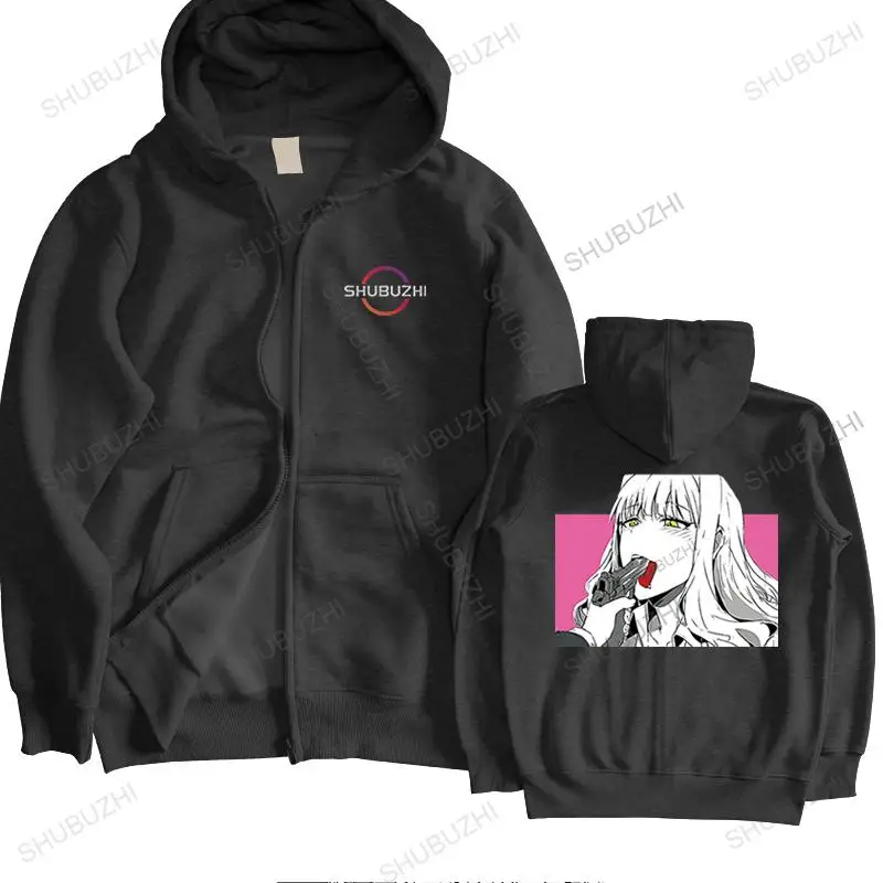 

men's brand shubuzhi hooded coat black hoody Ecchi Dark Humor Anime Manga Gun new arrived cotton sweatshirt autumn hoodie jacket