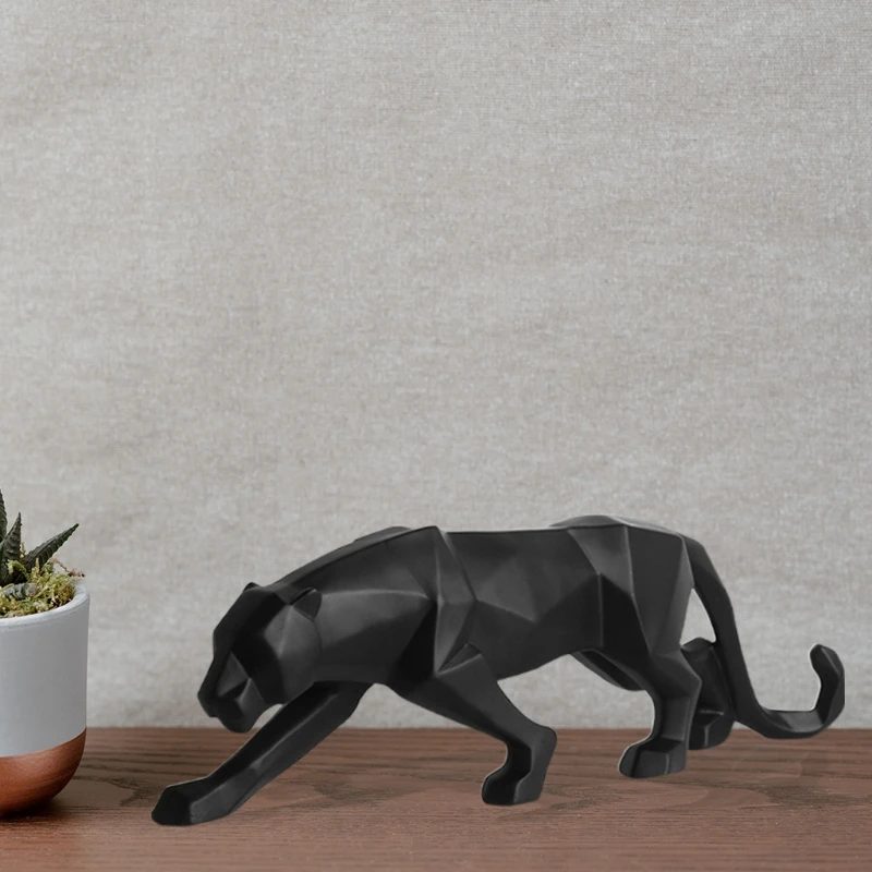 

Creative Resin Geometric Angular Cheetah Shape Desktop Ornaments Home Desk Craft H3CC