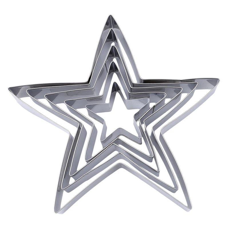 9 шт./компл. со звездами и рождественской елкой Нержавеющая сталь инструменты для