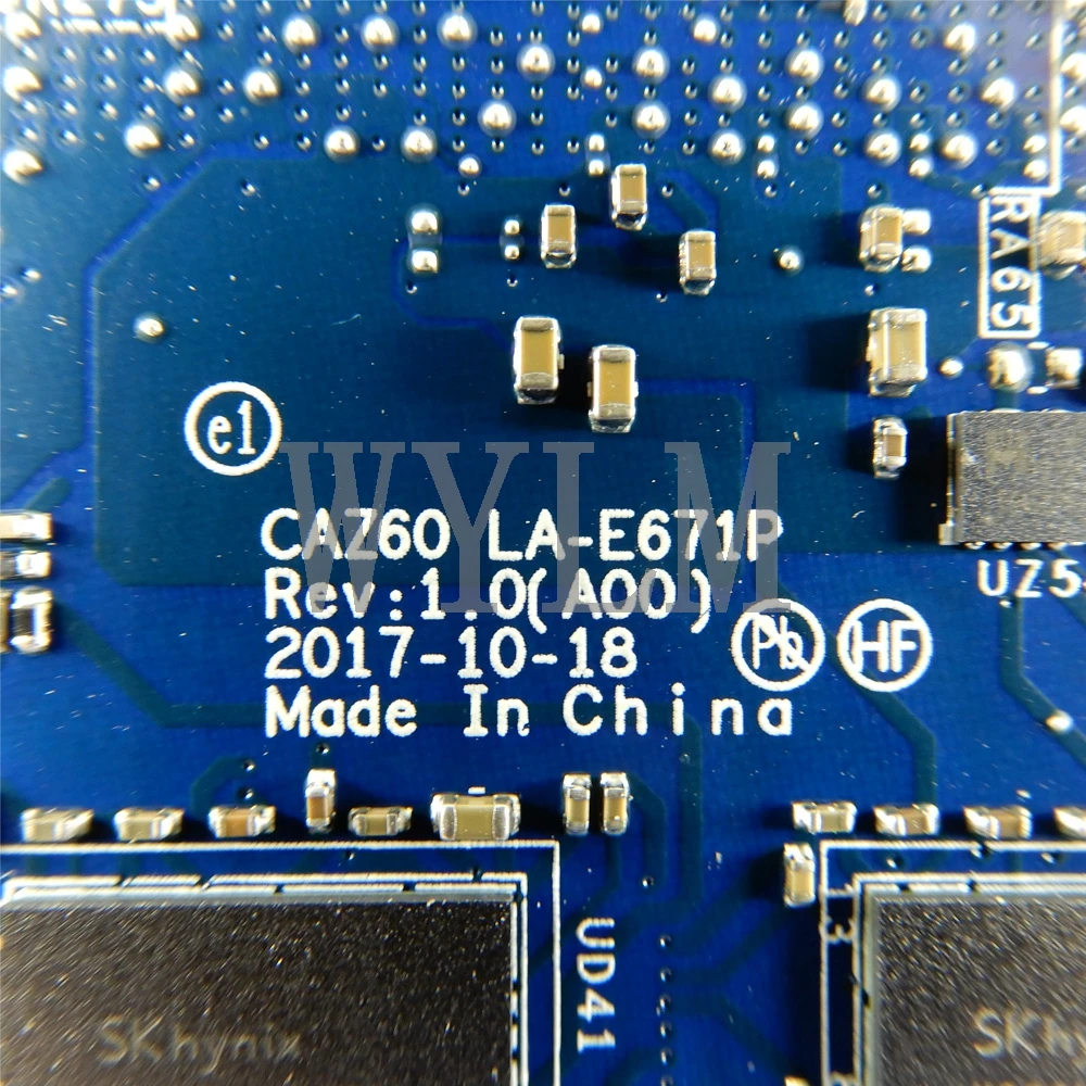 CAZ60 LA E671P i7 8550 Процессор материнская плата для ноутбука Dell XPS 13 9370 CN 0W970W / 0XNRD5
