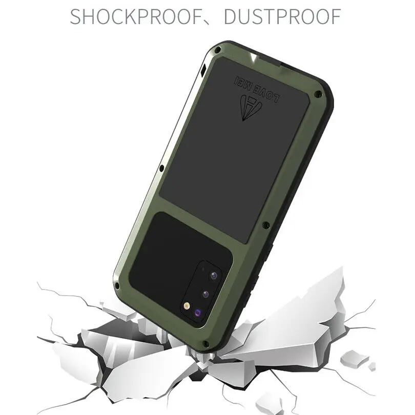 Роскошный металлический алюминиевый чехол для Samsung Galaxy S20 Ultra LOVE MEI Armor Shock Case S10 LITE