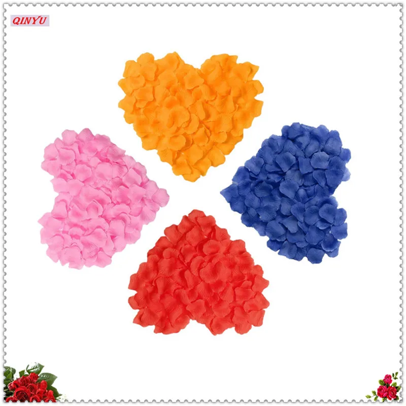 3000 шт Свадебные лепестки искусственный Шелковый цветок розы искусственные