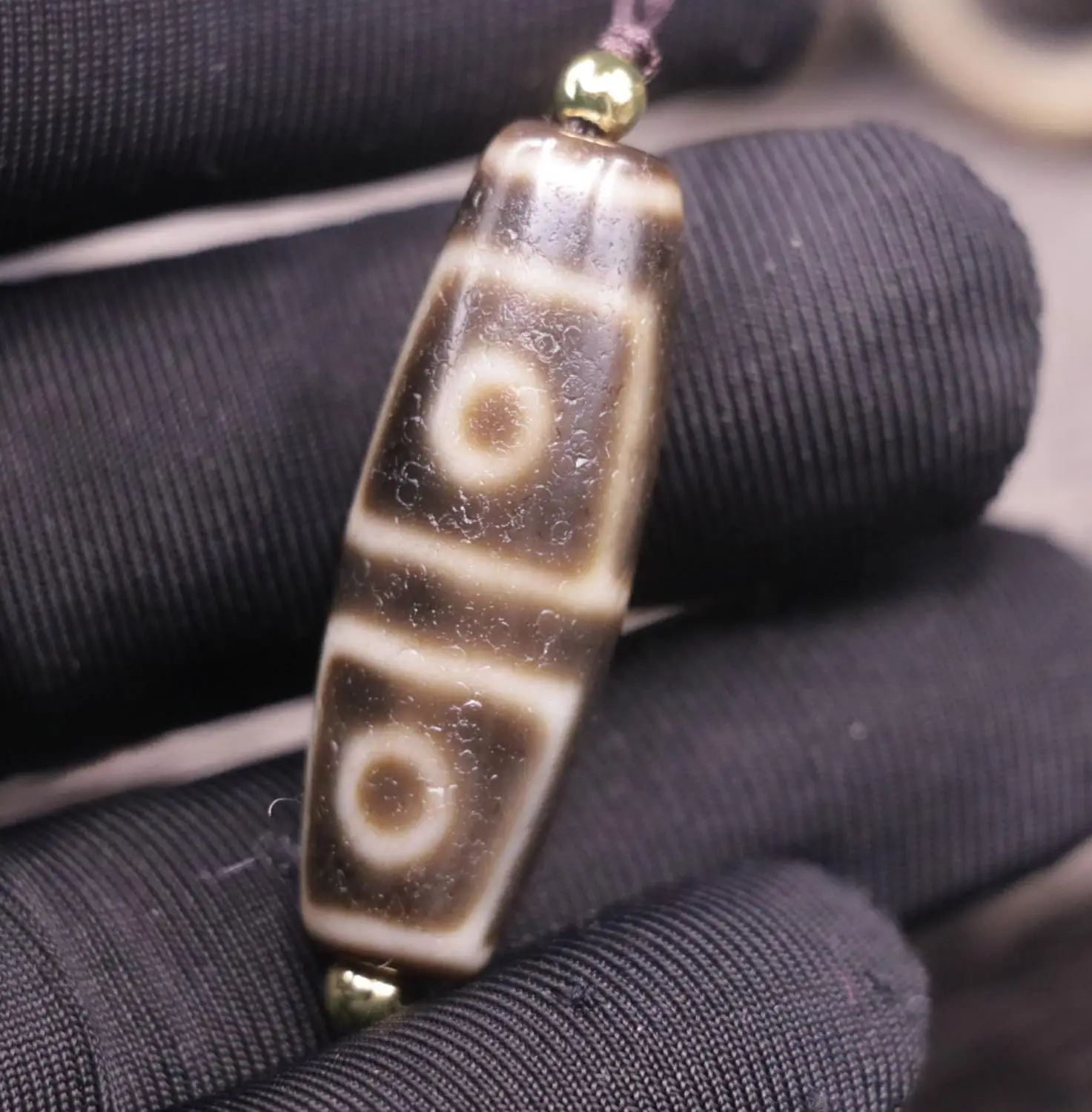 Энергия уникальная магическая сила Тибетский старый Топ маслянистый агат 3 глаза