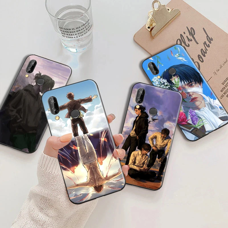 

Anime Japanese Allen Attack On Titan Phone Case For Huawei P30 Lite P30 P30 Pro P40 P40 Lite P40 Pro Hard Coque Back Cover