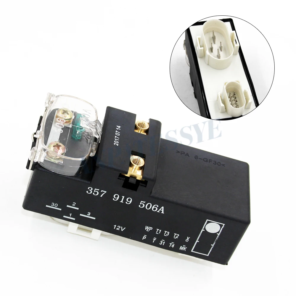 

357 919 506A Electronic Fan controller Air conditioning cooling relay Temperature Switch For VW Golf Jetta Passat Corrado