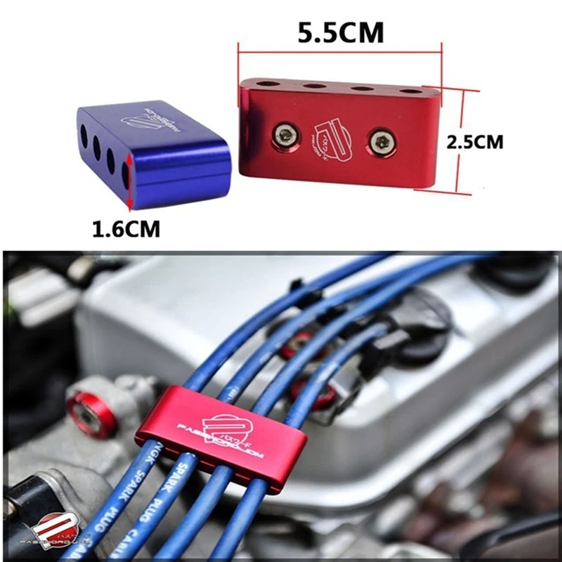 

Spark Plug Wire Clamp Separator Wire Ignition Clamp 6*3*2cm Aluminum Alloy Automotive Spark Plug Cord Divider 1pc New