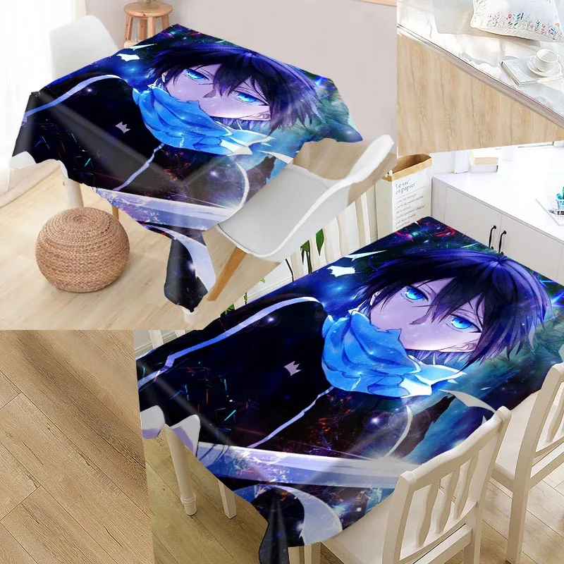 

Скатерть Noragami на заказ, прямоугольная Водонепроницаемая маслостойкая Скатерть из ткани Оксфорд, скатерть для семейвечерние