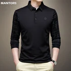 Модная мужская толстовка, рубашки поло, рубашки в Корейском стиле с длинным рукавом, деловой повседневный мужской пуловер, мужская одежда