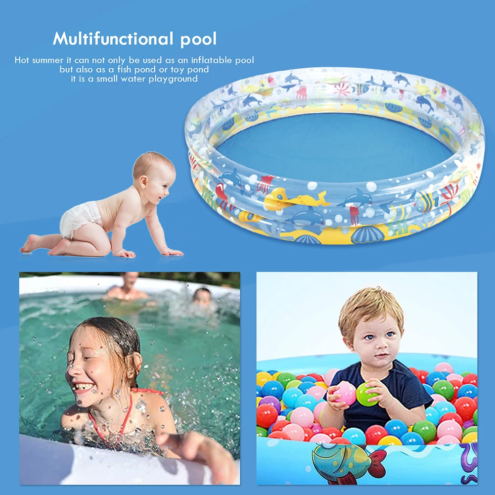 

Inflatable Swimming Paddling Pool Children Cartoon Bathtub Water Basin Toys Outdoor Swimming Equipment Children Adult Foldable
