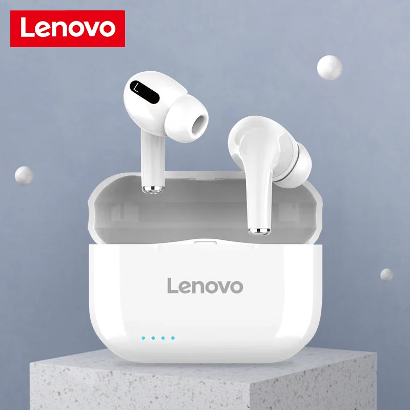 Lenovo-auriculares inalámbricos LP1S con TWS, cascos deportivos con Bluetooth 5,0, estéreo, HiFi,