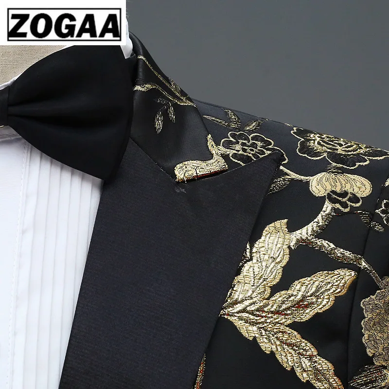 ZOGAA новый дизайн мужские стильные Вышивка Королевский синий зеленый красный