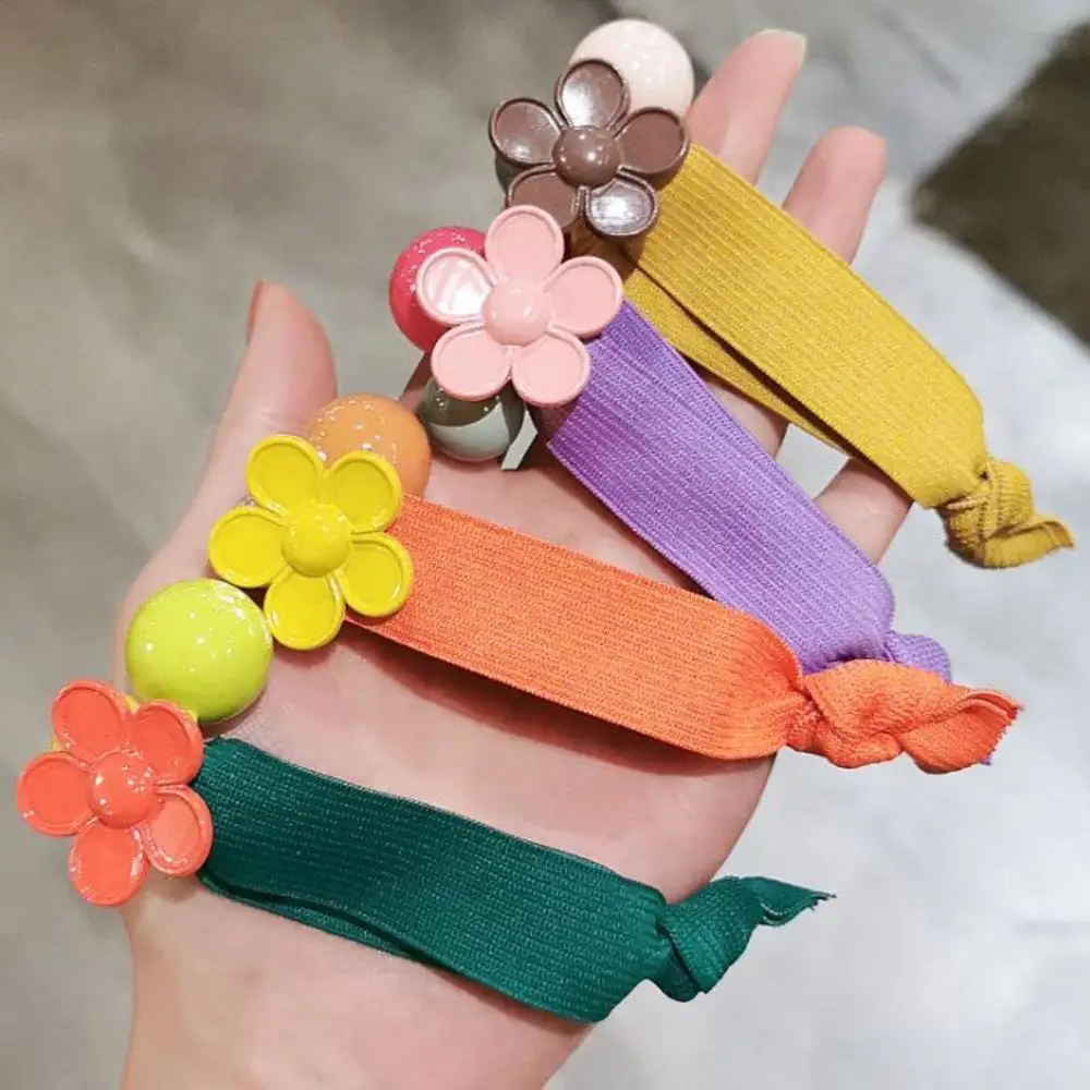 Candy color Hair Rope Head Color Flower Ball Headband Korean Fashion Tie Elastic High Quality Accessories | Красота и здоровье