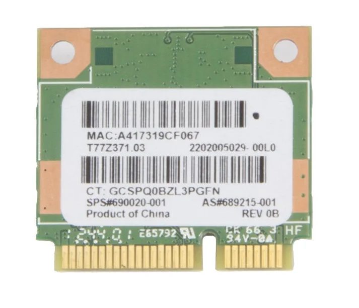 Wholesale New For Ralink RT3290LE 802.11b/g/n Half Mini PCI-E Card WiFi Bluetooth Wirelesss HP SPS 690020-001 | Компьютеры и офис