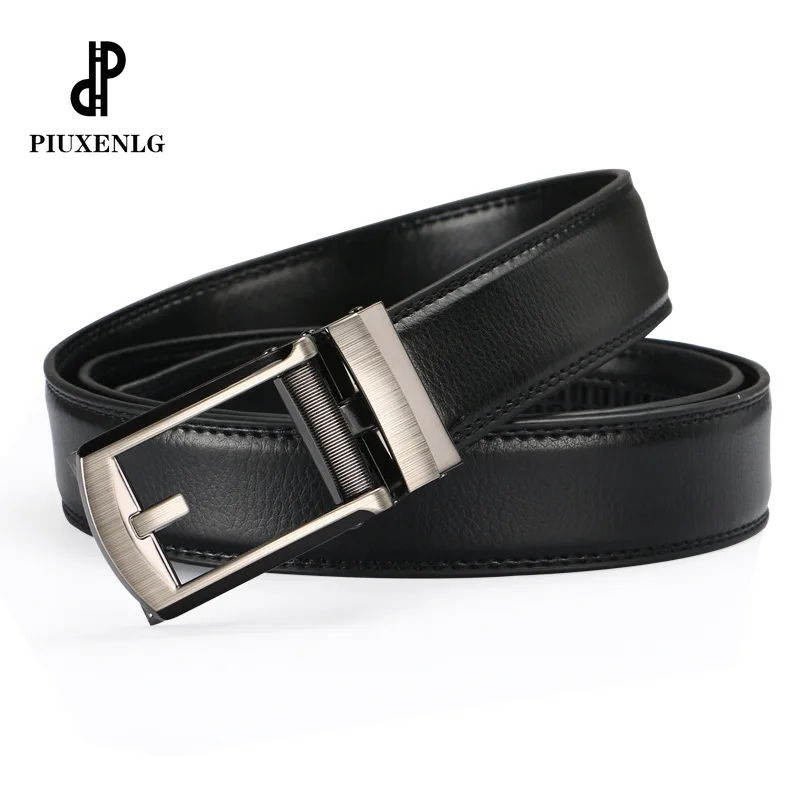 

Automatic Buckle Belts for Men Luxury Brand Men's Genuine Leather Strap Men's Casual Business Belt Metal Double Buckle New Belt