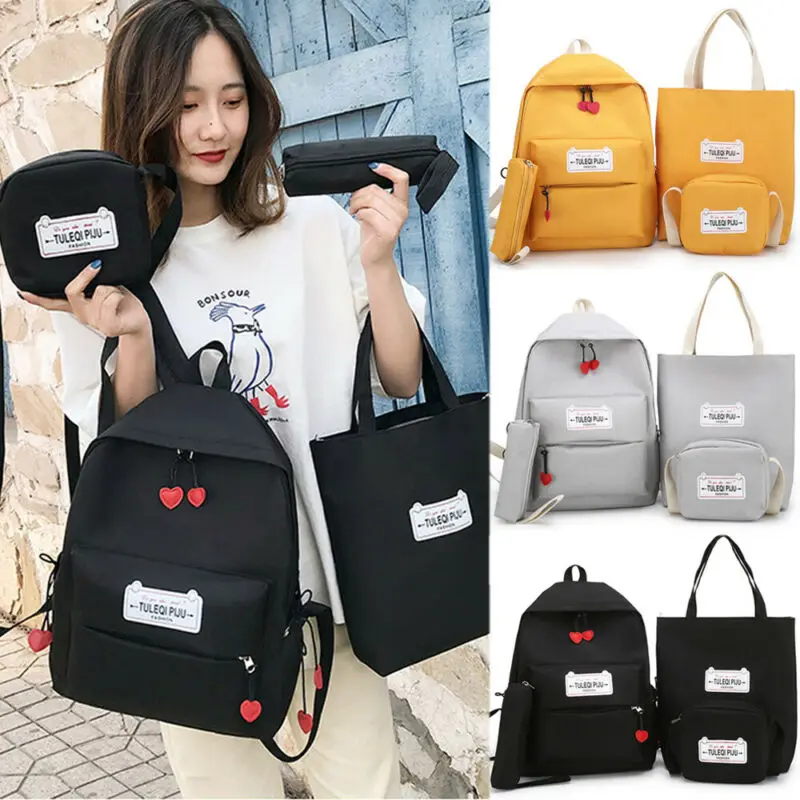 4 шт./компл. рюкзак Для женщин Оксфорд Дорожные сумки Портфели школьные рюкзаки