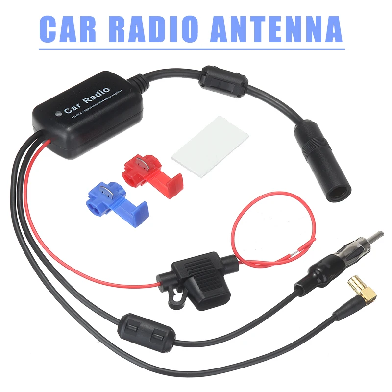 

Автомобильная антенна, усилитель сигнала 3 в 1 DAB + AM + FM, автомобильная радиоантенна, усилитель сигнала сигнал сплиттера для универсальных ав...