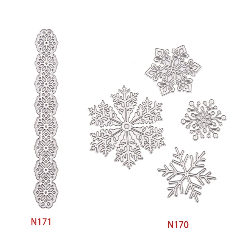 Рождественские снежинки металлический Трафаретный вырубной штамп Скрапбукинг