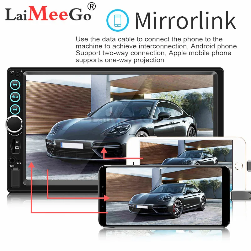 Автомагнитола мультимедийный плеер на Android с 7 &quotсенсорным экраном поддержкой TF