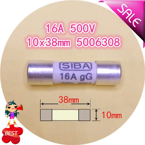

Fuse 16 a gG 500 v 120 ka x38mm 10 5006308 fuse tube molten core
