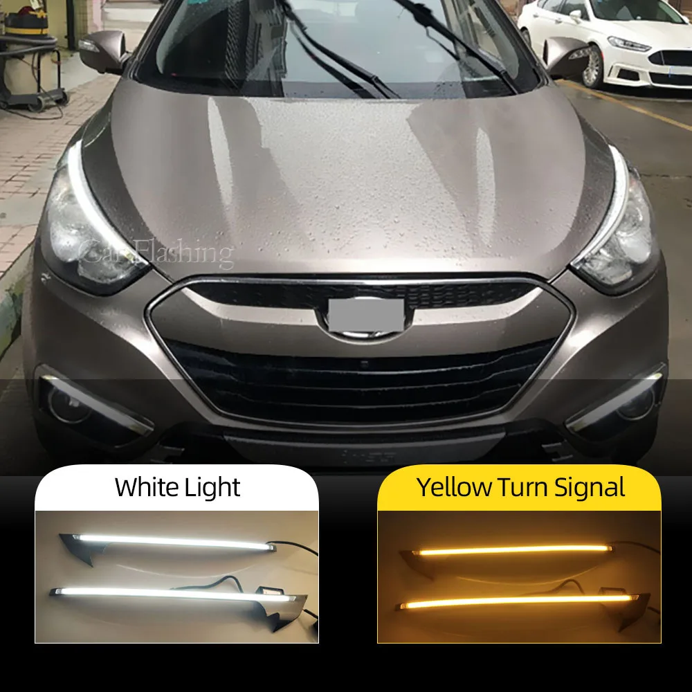 Автомобильные мигающие светодиодсветодиодный дневные ходовые огни с указателем
