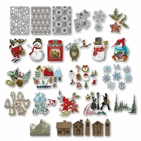 newest 2021 metal cutting dies for diy scrapbooking card making christmas gift santa claus flower festival greeting card crafts