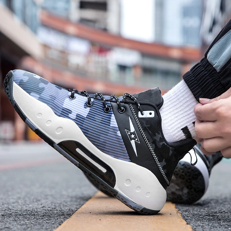 

2021 Mens Basketball Shoes Rainbow Fashion Basketball Sneakers Man MD+Rubber Sole Non-slip Men Sport Fitness Training Shoes
