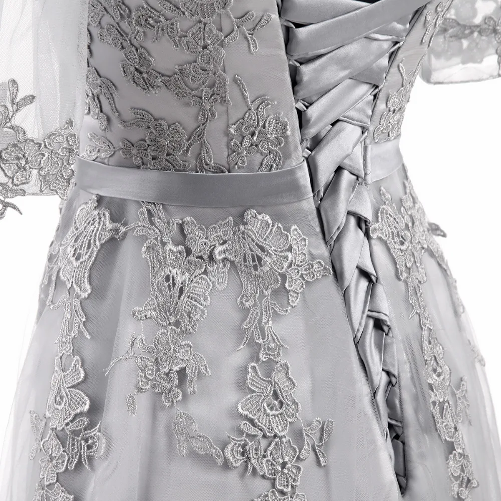

Formal Evening Dresses Robe De Soiree Longue Prom Party Night Gown Appliques Tulle Formal Dress