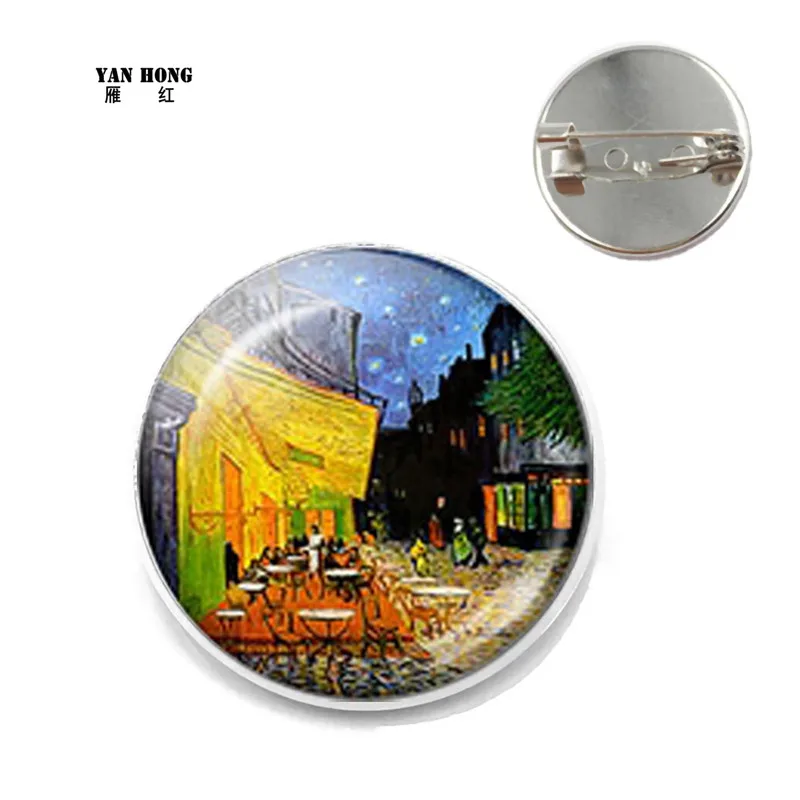 Винтаж Ван Гог искусство звёздная ночь Подсолнухи Брошь для женщин обувь мужчин