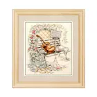 Пасторальный пейзаж, Набор для вышивки крестиком, Fishxx C153, двор, гитара, ноты 14CT, молочно-белая ткань, домашняя ручная работа