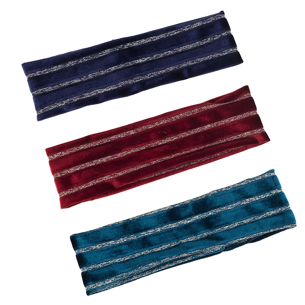 Очаровательная деревянная Толстая зимняя Осенняя бархатная повязка на голову