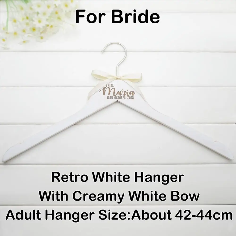 For Bride Заказная Свадебная Вешалка, персонализированная Свадебная Вешалка, подарок подружки невесты, Выгравированная свадебная одежда, вешалка для платья - Цвет: For Bride