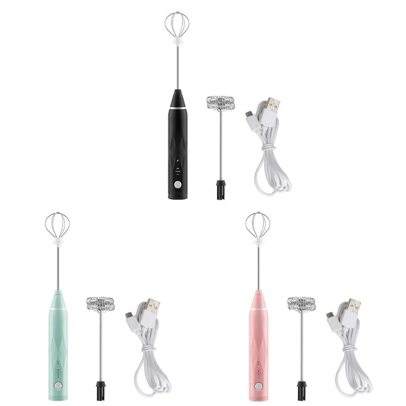 

Electric Egg Beater Multifnctional Hand Egg Mixer 8 Hours Run Time W/ Spirail Stirring Rod Bubbles Stirring Rod N0PF